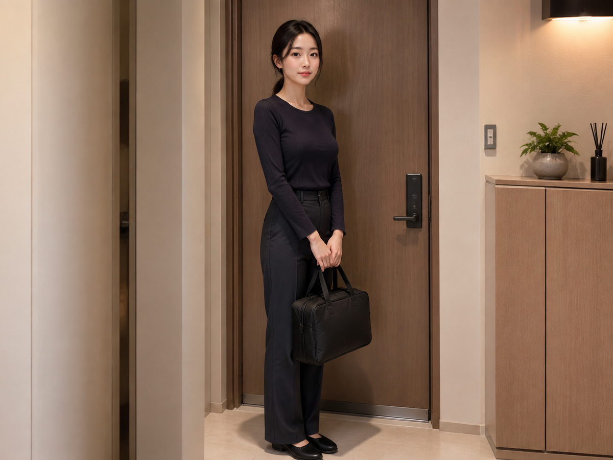 인천 남동구 방문 홈케어 일정을 준비하는 젊은 성인 한국 여성 관리사